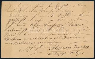 1883 Díjjegyes levelezőlap Ausztriából okmánybélyeges nyitrai bírósági felhasználással