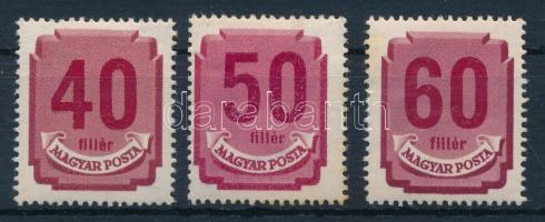 1950 Forint-filléres portó 3 klf érték számvízjellel (rozsda / stain)