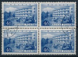 1953 Üdülők 40f négyestömb számvízjellel