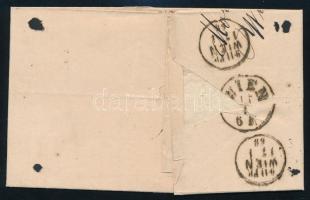 1868 5kr on cover "GYŐR RAAB" - "WIEN" 1868 5kr levélen "GYŐR RAAB" - ...
