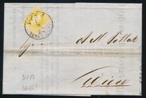 1868 2kr dekoratív nyomtatványon "PEST TERÉ(ZVÁROS)" - "WIEN", 1868 2kr on decorative printed matter "PEST TERÉ(ZVÁROS)" - "WIEN"