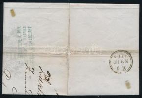 1868 2kr dekoratív nyomtatványon "PEST TERÉ(ZVÁROS)" - "WIEN" 1868 2kr on decora...