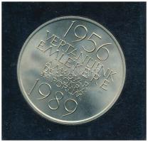 Csíkszentmihályi Róbert (1940-2021) 1989. "1956-1989 Vértanúink emlékére - A Magyar Demokrata Fórum (MDF)" alpakka emlékérem műbőr tokban, tanúsítvánnyal (42,5mm) T:BU