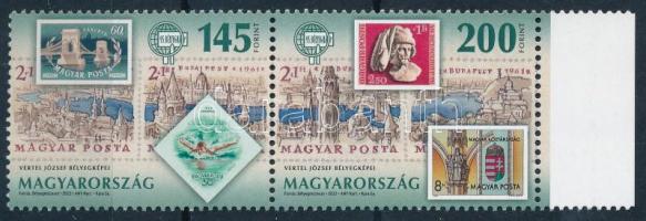 2022 Bélyegnap 145Ft + 200Ft párban, "A Magyar Posta Zrt. köszönti a MABÉOSZ tagjait!" hátoldali felirattal