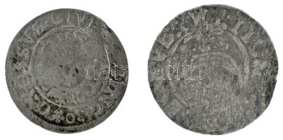 Lengyel-Litván Nemzetközösség 1625. 3p / Póltorak (1/24 Tallér) Ag "III. Zsigmond" Bydgoszcz (1,18g) gyenge tartásban + Lengyel Államok / Svéd Megszállás / Elbing 1630. 3p Ag "II. Gusztáv Adolf" (0,71g) gyenge tartásban T:F, ütődés, patina Polish-Lithuanian Commonwealth 1625. 3 Polker / Półtorak (1/24 Thaler) Ag "Sigismund III" Bydgoszcz (1,18g) in bad condition + Polish States / Swedish Occupation / Elbing 1630. 3 Polker Ag "Gustav II Adolph" (0,71g) in bad condition C:F, punch, patina
