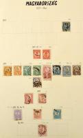 Magyar gyűjtemény 1871-1944 blokkok nélkül, jobb kiadásokkal, értékekkel, benne portó és Hivatalos, házi készítésű albumban. Érdemes megnézni!