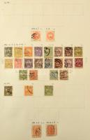 Magyar gyűjtemény 1871-1944 blokkok nélkül, jobb kiadásokkal, értékekkel, benne portó és Hivatalos, ...