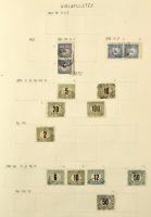Magyar gyűjtemény 1871-1944 blokkok nélkül, jobb kiadásokkal, értékekkel, benne portó és Hivatalos, ...