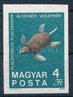 1969 Földtani intézet 4Ft vágott bélyeg, fekete színnyomat nélkül (40.000) (kis betapadás)