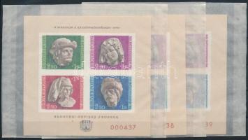 1976 3 db Bélyegnap ajándék blokk, sorszámkövetőek (60.000)