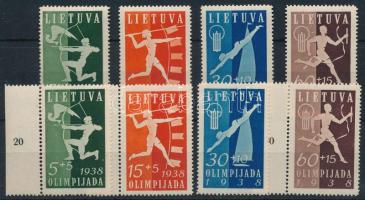 Litvánia 1938 Nemzeti sportjátékok 2 db sor 417-420(Mi EUR 100.-)