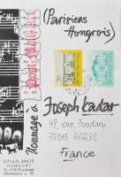 Máté Gyula (1933-2000): Hommage a Bartók (mail art mű). Vegyes technika, nyomat, kollázs, papír, jel...