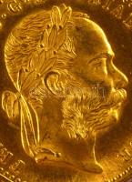 Ausztria 1915. Dukát Au "Ferenc József" utánveret (3,50g/0.986), 14k arany medálfoglalatba...