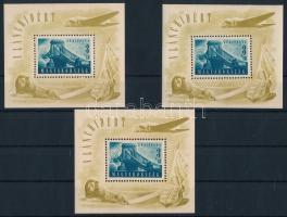 1948 3 db Lánchíd II blokk (105.000) vegyes minőség / mixed quality