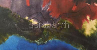 Jozefka Antal (1935-): Színes kavalkád. Akvarell, papír. Jelzés nélkül. Kartonon. Lapszéli apró szak...