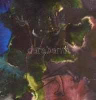 Jozefka Antal (1935-): Színes kavalkád. Akvarell, papír. Jelzés nélkül. Kartonon. Lapszéli apró szak...