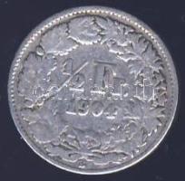 Svájc 1904. 1/2Fr Ag T:3