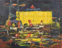 Jozefka Antal (1935-): Színes kép. Olaj, karton. Jelzés nélkül. Kissé hullámos. 28x35 cm