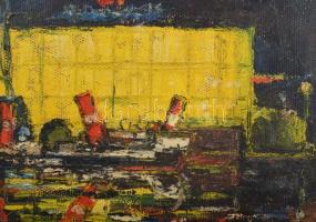 Jozefka Antal (1935-): Színes kép. Olaj, karton. Jelzés nélkül. Kissé hullámos. 28x35 cm