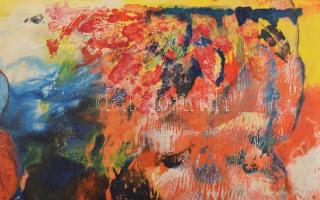 Jozefka Antal (1935-): Judith. Vegyes technika, kollázs ,karton. Jelzett a hátoldalán. 68x49 cm