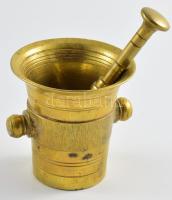 Kis réz mozsár, m: 7 cm, törő h: 10,5 cm