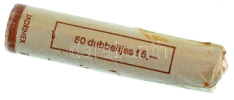 Hollandia ~1948. 10c Ni (~50x) eredeti, bontott verdei rolniban T:vegyes Netherlands ~1948. 10 Cents Ni (~50x) in original, uncased mint coin wrapper C:mixed