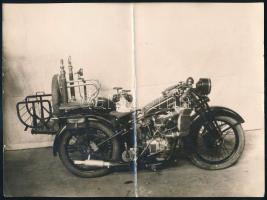 ca 1930 Méray motorkerékpár Teudloff Dietrich gyár eredeti fotó, hajtásnyommal 23x17 cm