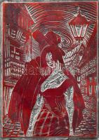 Tavaszy Noémi (1927-2018): Az én menyasszonyom (Ady Endre). Fém nyomódúc-klisé. Jelzett a dúcon. Tavaszy Noémi autográf feliratával ellátott papírba csomagolva. 12,5x9 cm.