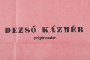 1940 Nagykőrös a dohánycsempészet hatásosabb üldözése c. plakát. 44 cm