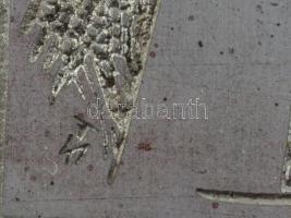 Tavaszy Noémi (1927-2018): Az asszony jussa (Ady Endre). Fém nyomódúc-klisé. Jelzett a dúcon. Tavasz...