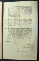 1819 6 oldalas helytartótanácsi leirat Teleki József (1790-1855), Erdély kormányzója, az MTA tagja, ...