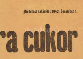 1943 Méhészet. Nagykörös. Méh etetés céljára cukor kiutalás. 40x60 cm Plakát