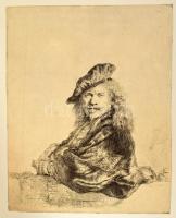 Vayer Lajos: Rembrandt rézkarcok, Mappa 16 t 2p.. Sérült borítóval