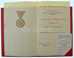 1976. "Szocialista Magyarországért Érdemrend" aranyozott, zománcozott bronz kitüntetés mel...