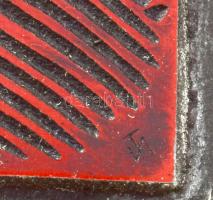 Tavaszy Noémi (1927-2018): Sirató ember dala (Ady Endre). Fém nyomódúc-klisé. Jelzett a dúcon. Tavas...