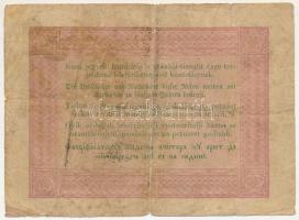 1848. 5Ft vörösesbarna nyomat "EÜn. 220851" "Kossuth bankó" T:VG, közép-kereszt ...