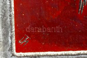 Tavaszy Noémi (1927-2018): A néma madarak (Ady Endre). Fém nyomódúc-klisé. Jelzett a dúcon. Tavaszy ...