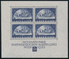 Austria 1933 WIPA blokk postatiszta, szép minőség / mint never hinged, good quality