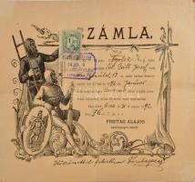 1892 Kéményseprő számla Nagykőrös