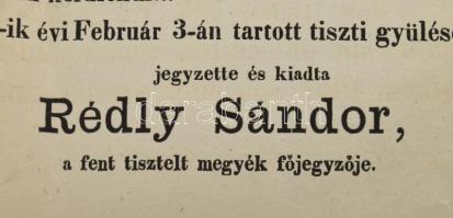 1863 Statáriumot kihirdető plakát Pest vármegyében 63x50 cm