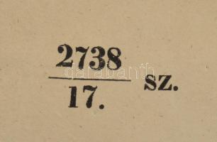 1863 Statáriumot kihirdető plakát Pest vármegyében 63x50 cm