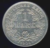 Német Birodalom/Császárság 1904J 1M Ag T:3