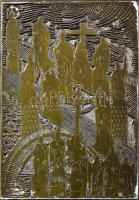 Tavaszy Noémi (1927-2018): Károly híd (Prága). Fém nyomódúc-klisé. Jelzett a dúcon. 10x7 cm