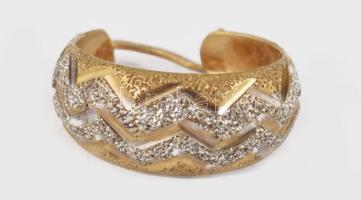 14K arany (Au) 2x fél pár fülbevaló 2 g + 9 K arany karika fülbevaló 0,9g