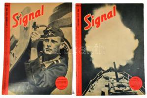 1942 A Signal folyóirat szeptemberi és októberi számai, szép állapotban, gazdag képanyagokkal.