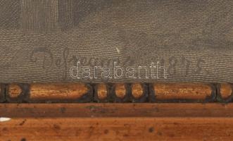 Franz Defregger Osztrák festő műve alapján készült rotációs fametszet, sérült keretben 40x30 cm