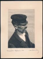 1930 Orphanidesz János (1876-1939): Vizifóka Balatonföldváron jelzett vintage fotóművészeti alkotás, művészfólián másolva, ezüst zselatinos fotópapíron, képméret 16x11,5 cm, papírméret 24x18 cm