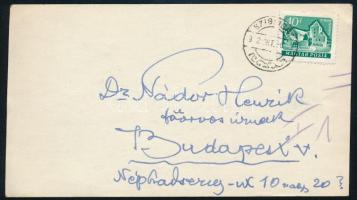 1962 Szigliget, vár, Nemeskúti Rexa Dezső (1872-1964) irodalomtörténész, levéltáros, helytörténész, ...