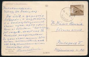 1960 Csathó Kálmán (1881-1964) író tintával írt, autográf levelezőlapja Nádor Henrik orvosnak Balatonedericsről