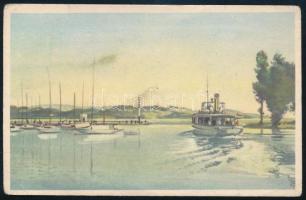 1960 Csathó Kálmán (1881-1964) író tintával írt, autográf levelezőlapja Nádor Henrik orvosnak Balato...